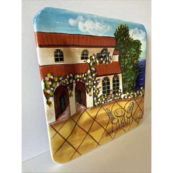 Mark Paul Hand Painted Signed Tuscany Bay Collection 7” Inch Ceramic Plate - Picture 3 of 10